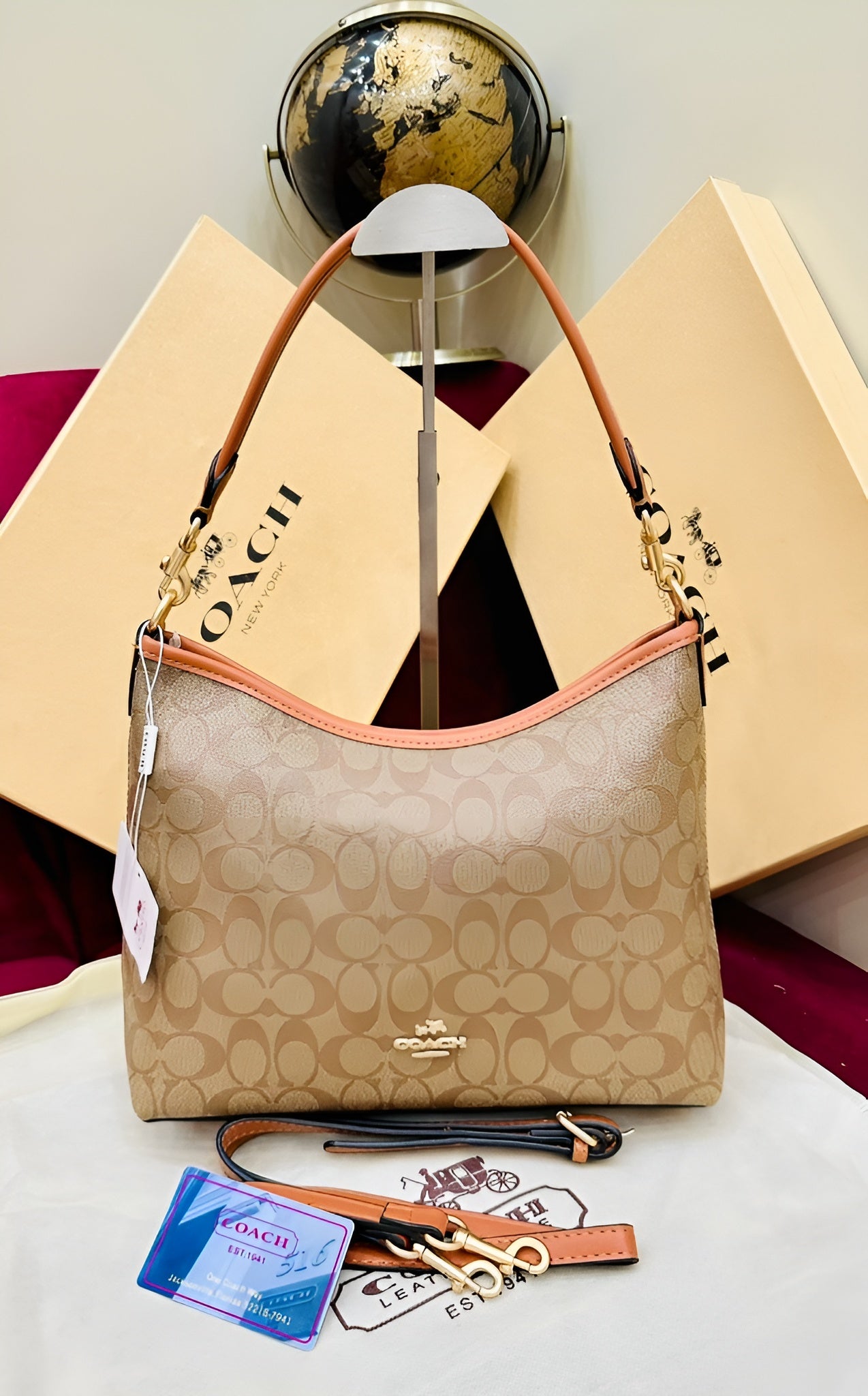 Coach Hand Bag In Signature Canvas
