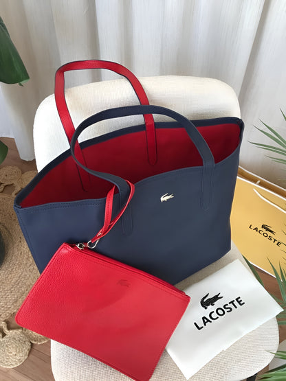 LACOSTE Anna Reversible Tote with Pouch