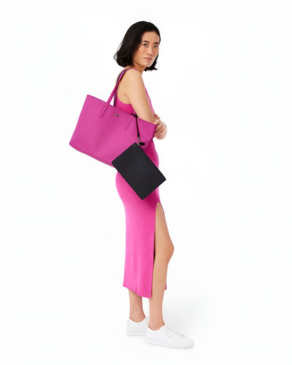 LACOSTE Anna Reversible Tote with Pouch