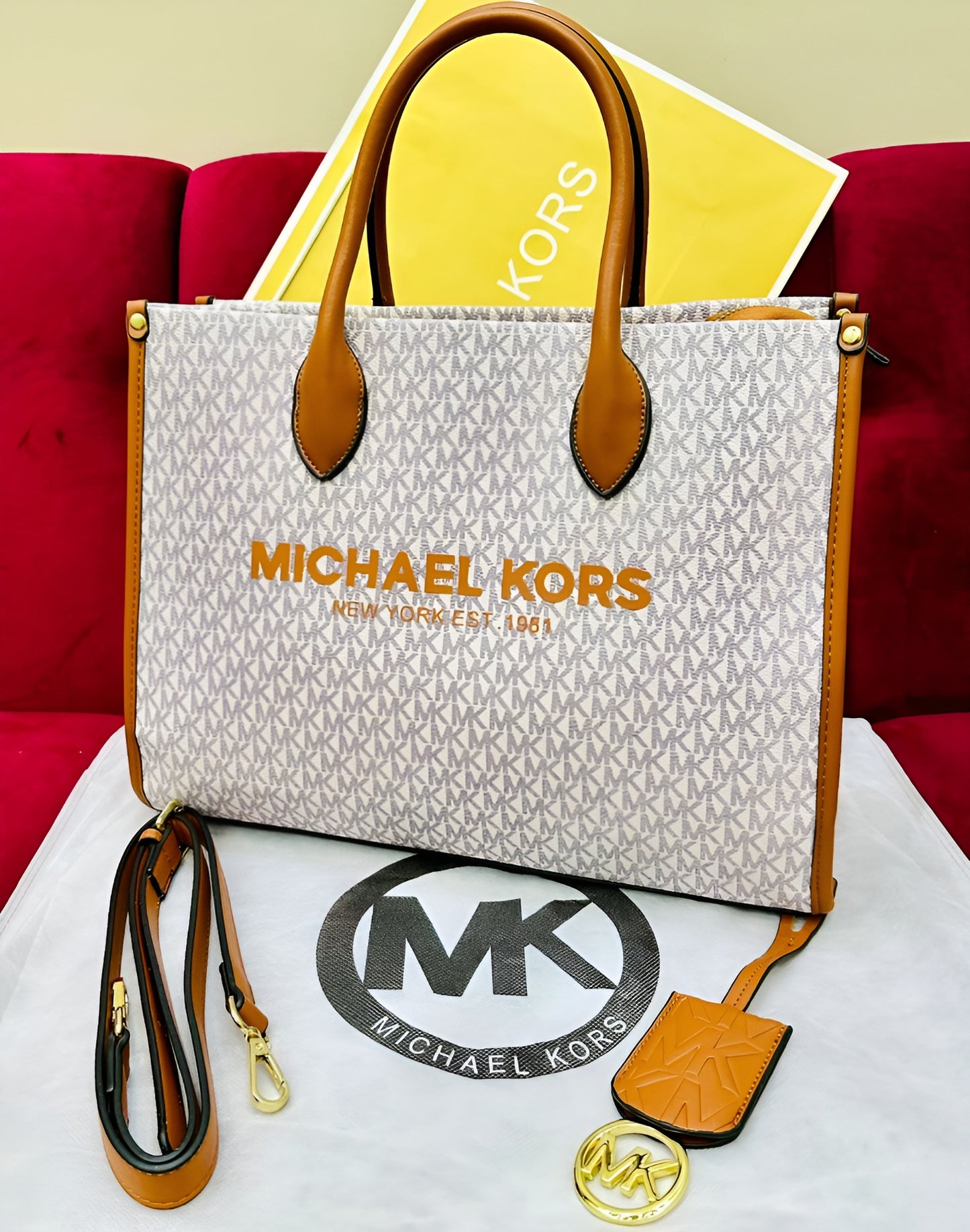 Michael Kors Mirella Large Signature MK Tote Bag